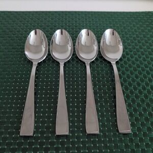 Reed & Barton BENSON Soup Spoons Lot Set of 4, 18/10 Stainless Glossy Place Oval